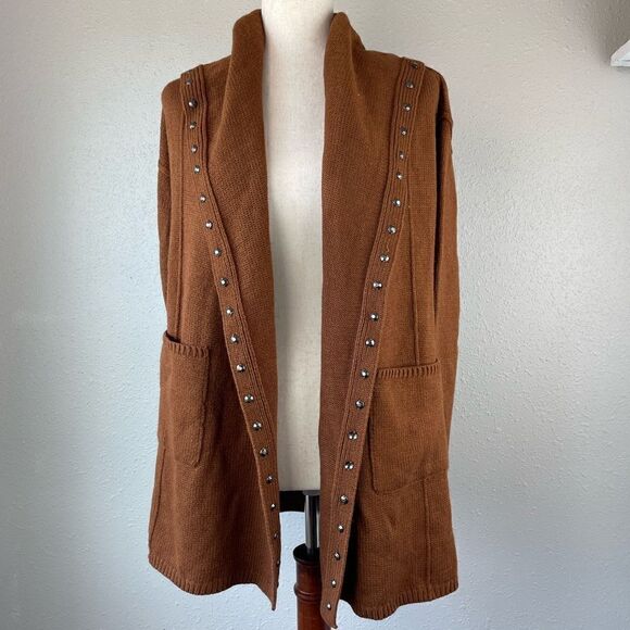 NWT Style & Co Open Front Hooded Cardigan Sweater Size Petite Small - Picture 1 of 8